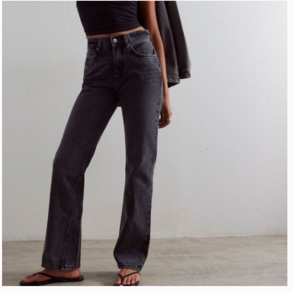 NWT We The Free Xena Slim Straight Black Jeans In Dark Knight 25